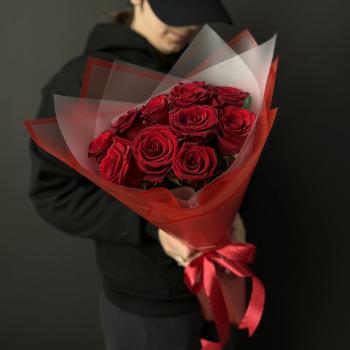 Красные розы 40 см