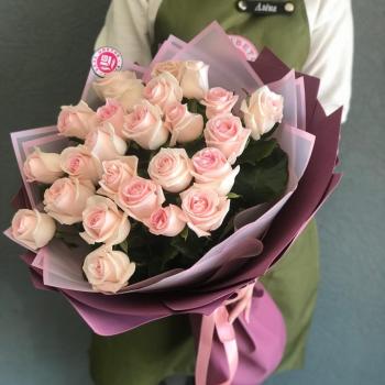 Бело-розовые розы 60 см (Россия) articul - 73224
