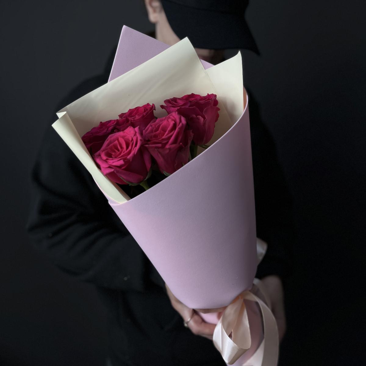 Розовые розы (Эквадор) 40 см