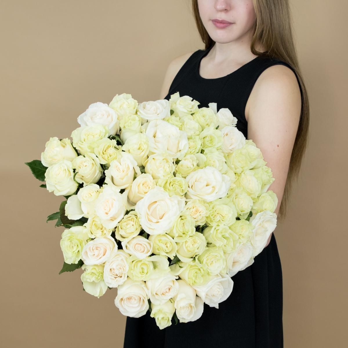 Букет из белых роз 101 шт 40 см (Эквадор) артикул: 19980nv