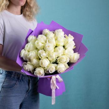 Розы Эквадор 40 см (Белые)